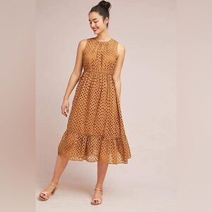 Anthropologie Ne Quittez Pas Uptown Eyelet Midi Dress